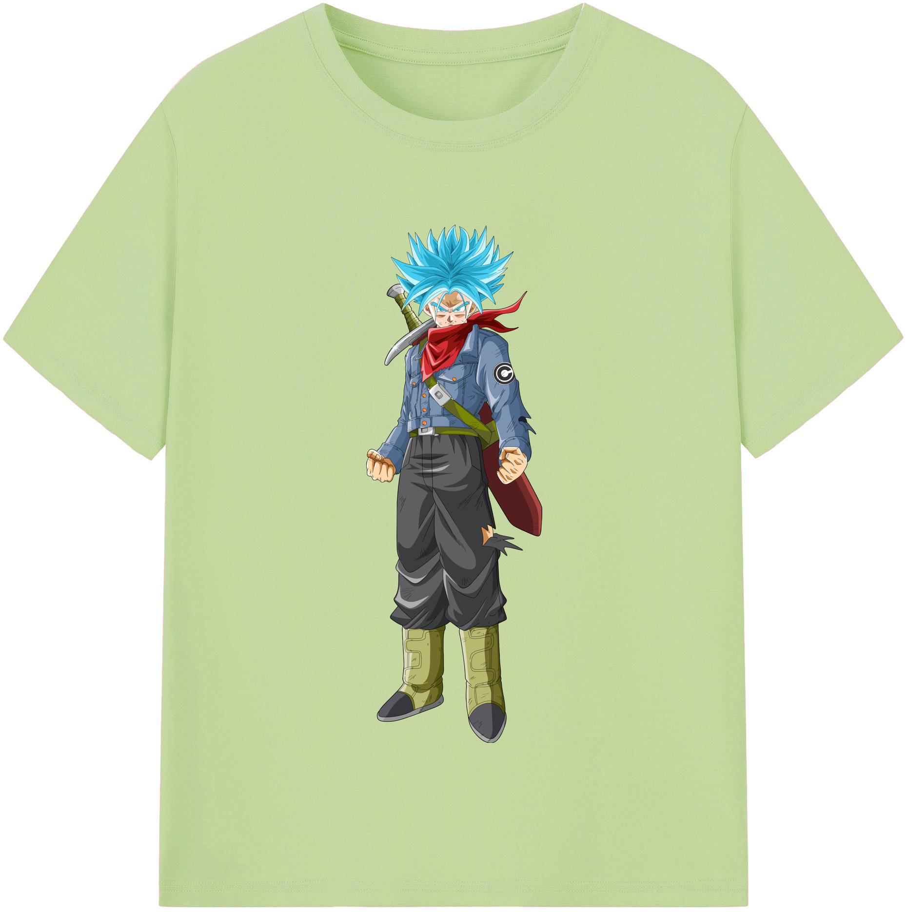 （画像用） ドラゴンボール トランクス（Torankusu）DRAGON BALL Trunks 綿100％半袖Tシャツ（フロントプリント）